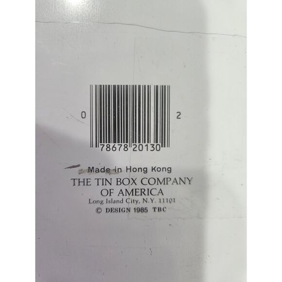 Vintage 1987 the Tin Box Company Square Serving Tray Tin Floral Red And Gold - Picture 11 of 11